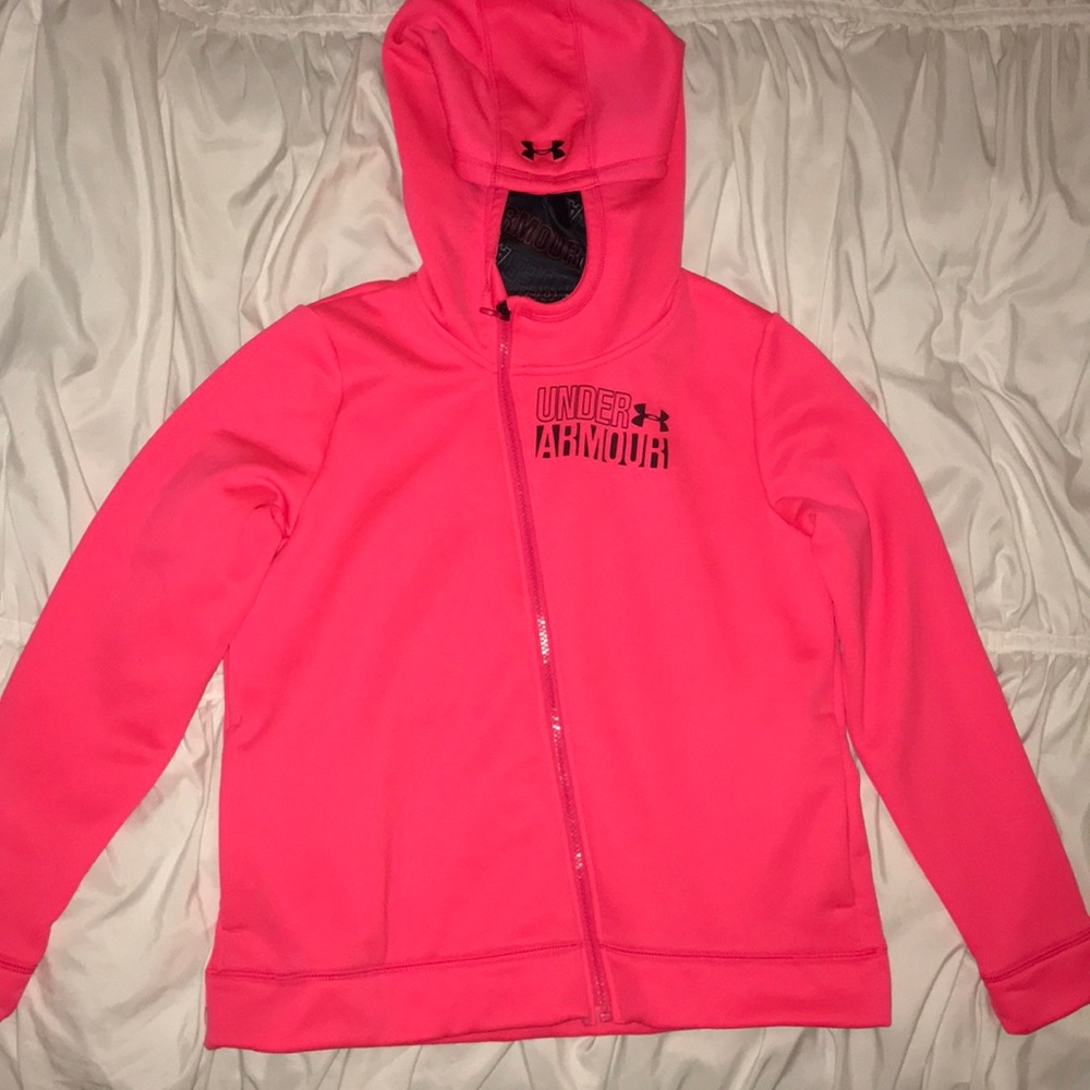 Hot pink under armour hoodie